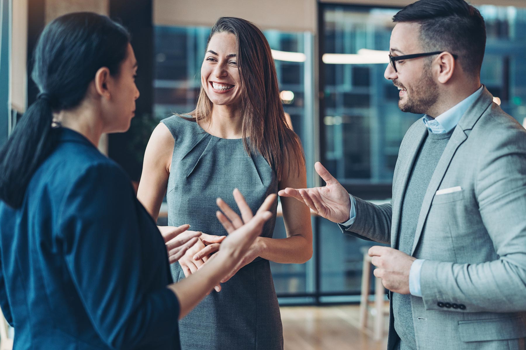 professionals discussing financial data